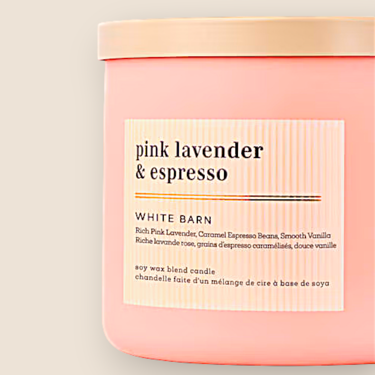 Bougie 3 mèches – Pink Lavender & Espresso - Bath & Body Works