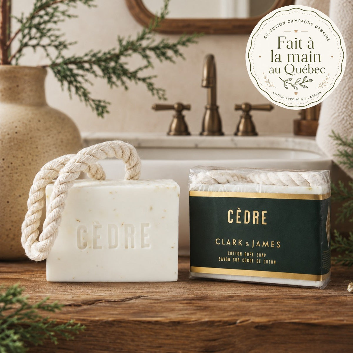 Cotton Rope Soap Cedar — Clark & James