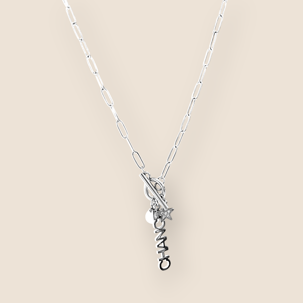 Collier porte-bonheur CHANCE – Étoile & perle lumineuse