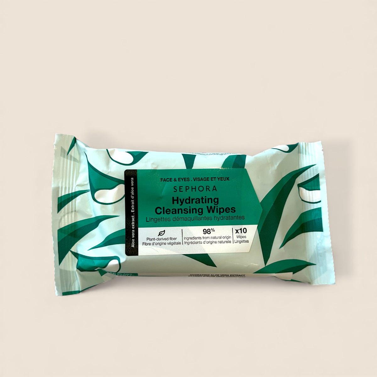 Trio teint lumineux Sephora – fard Gold-01, éponge maquillage & lingettes aloe vera