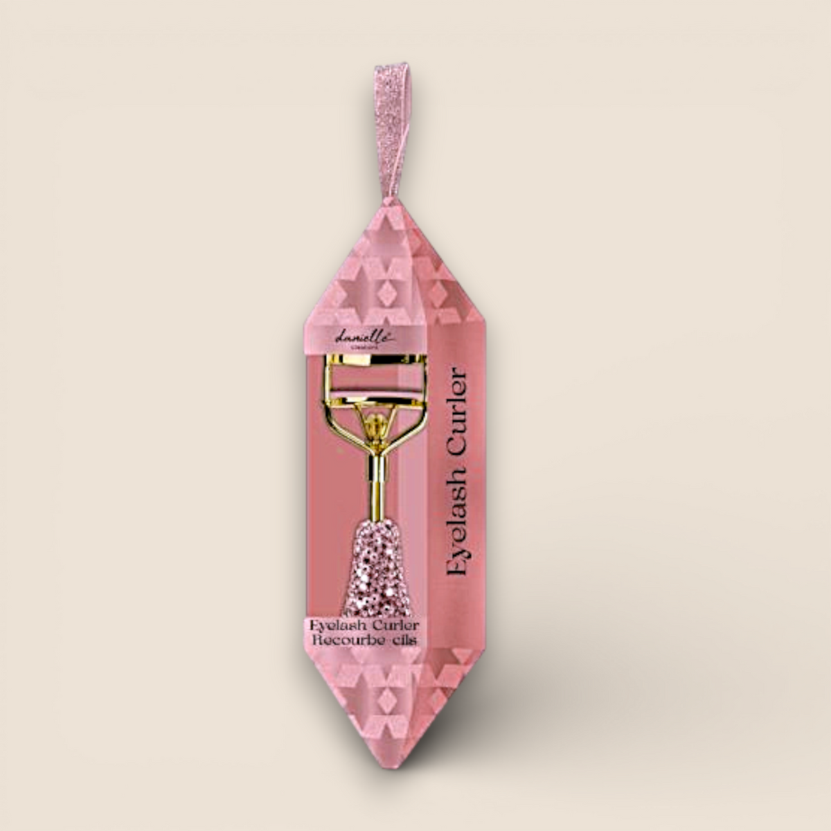 Recourbe cils rose pailleté – Finition lumineuse