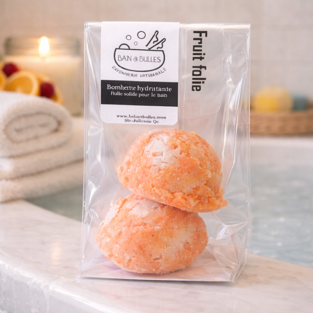 Bombettes de bain hydratantes – Fruit Folie - Savonnerie Bain & Bulles