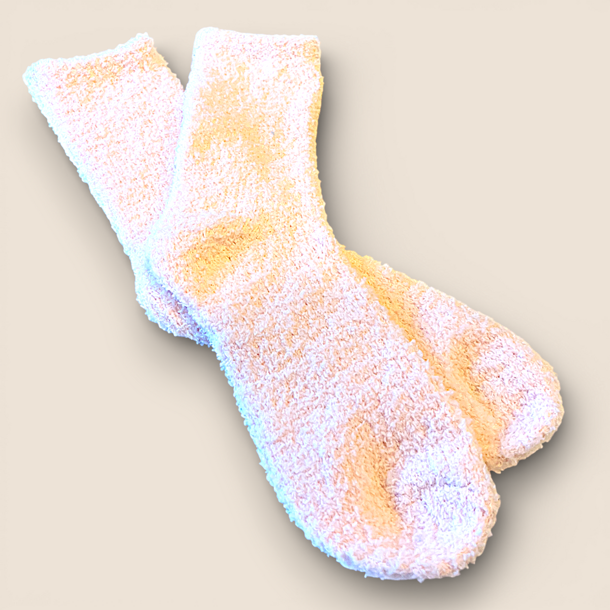 Plush comfortable socks – Pale pink