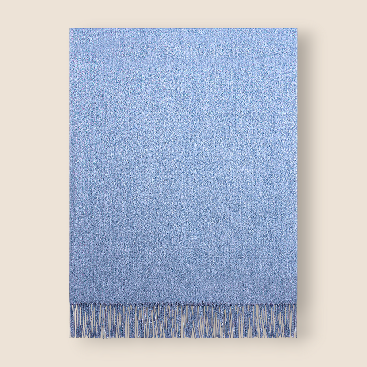 Signature cashmere-feel throw – Soft slate blue
