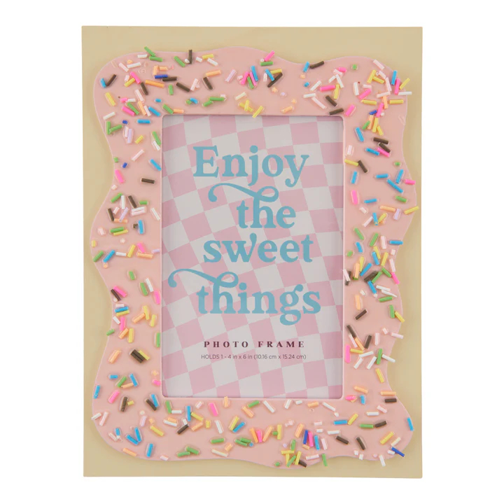 Cadre à motif paillettes de types bonbons – 5 po x 7 po