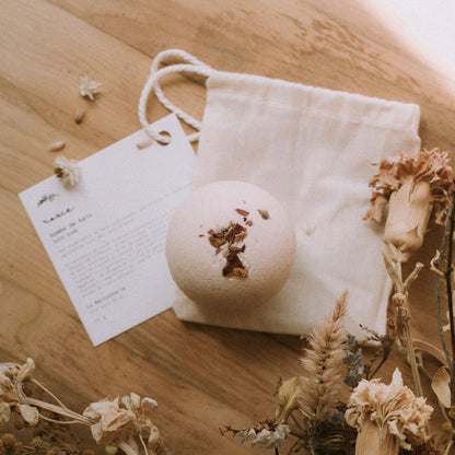 Bombe de bain naturelle artisanale aux huiles essentielles