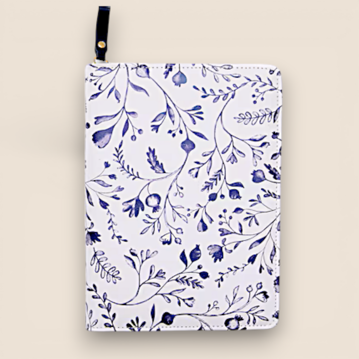 Journal zippé Fleur bleue – Inspirations du quotidien