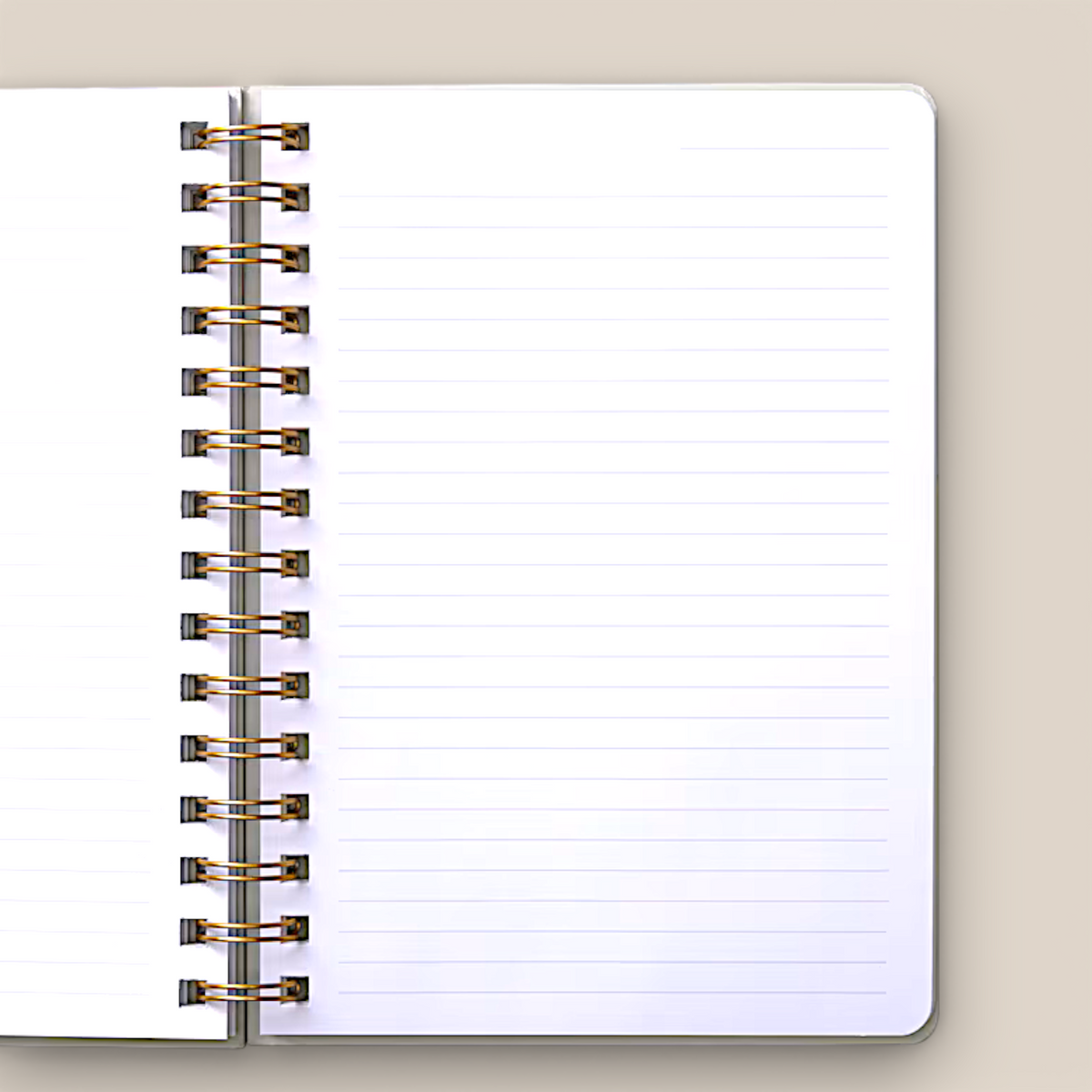 Carnet de notes à reliure spirale – Motif floral, ivoire
