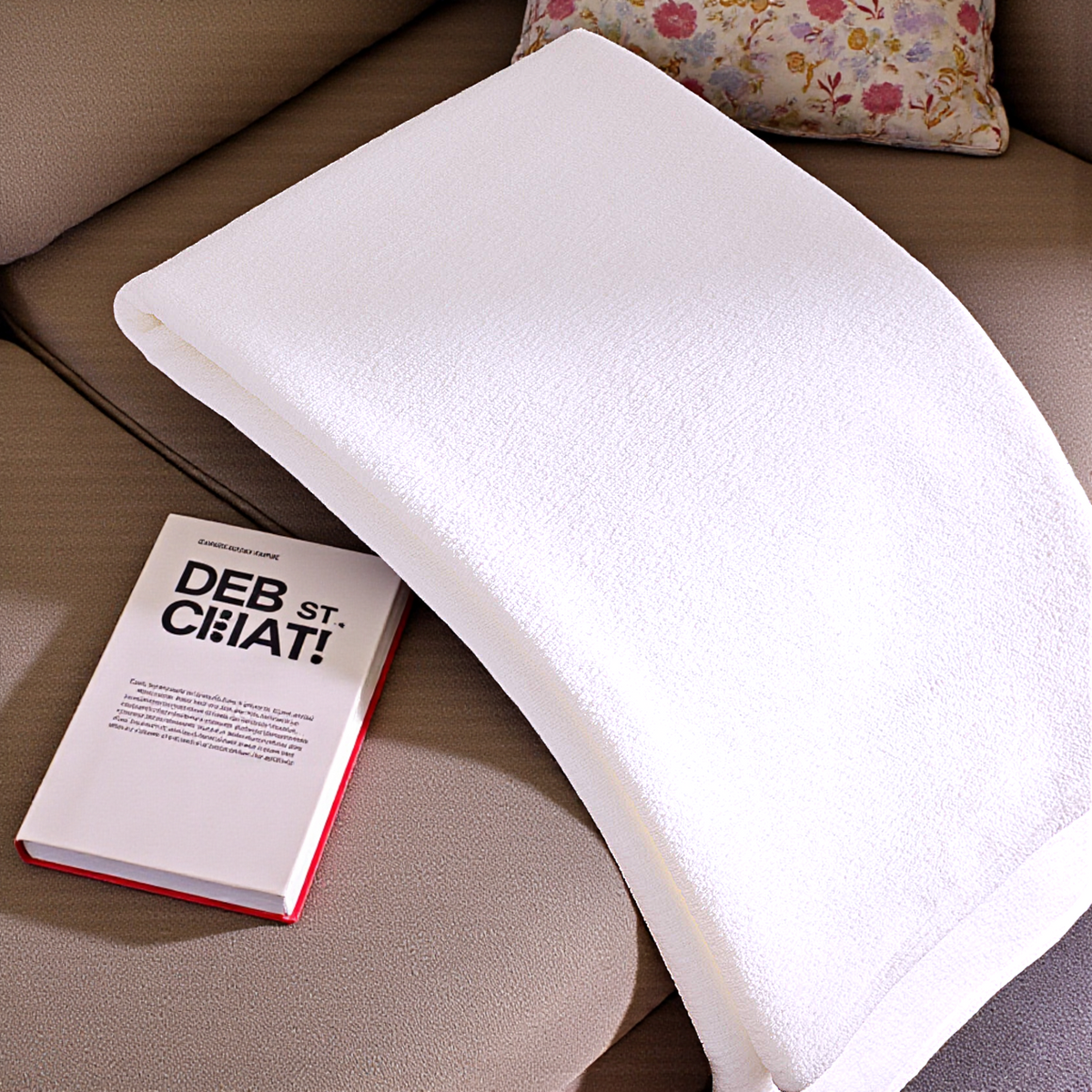 Chenille Knit Throw - White (130 x 150 cm)