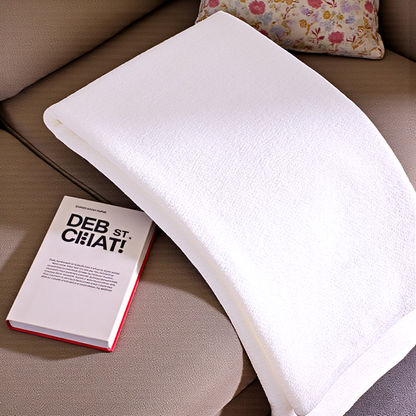 Chenille Knit Throw - White (130 x 150 cm)
