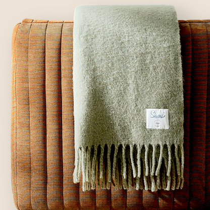 Mohair-effect variegated throw – Enveloping softness - 5 colors.