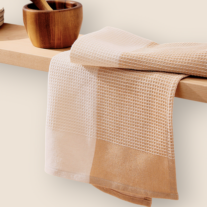 Serviette de cuisine texturée – Tons naturels