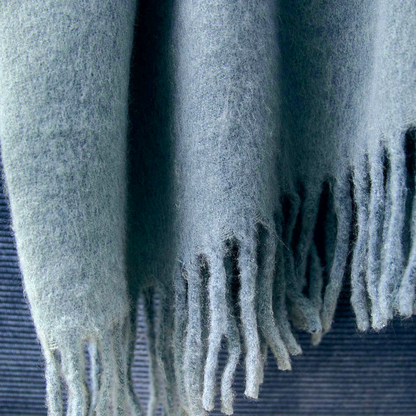 Mohair-effect variegated throw – Enveloping softness - 5 colors.