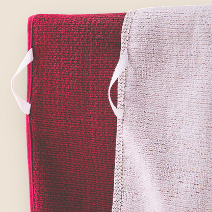 Serviette de cuisine fines rayures bourgognes - choix de 2 modèles