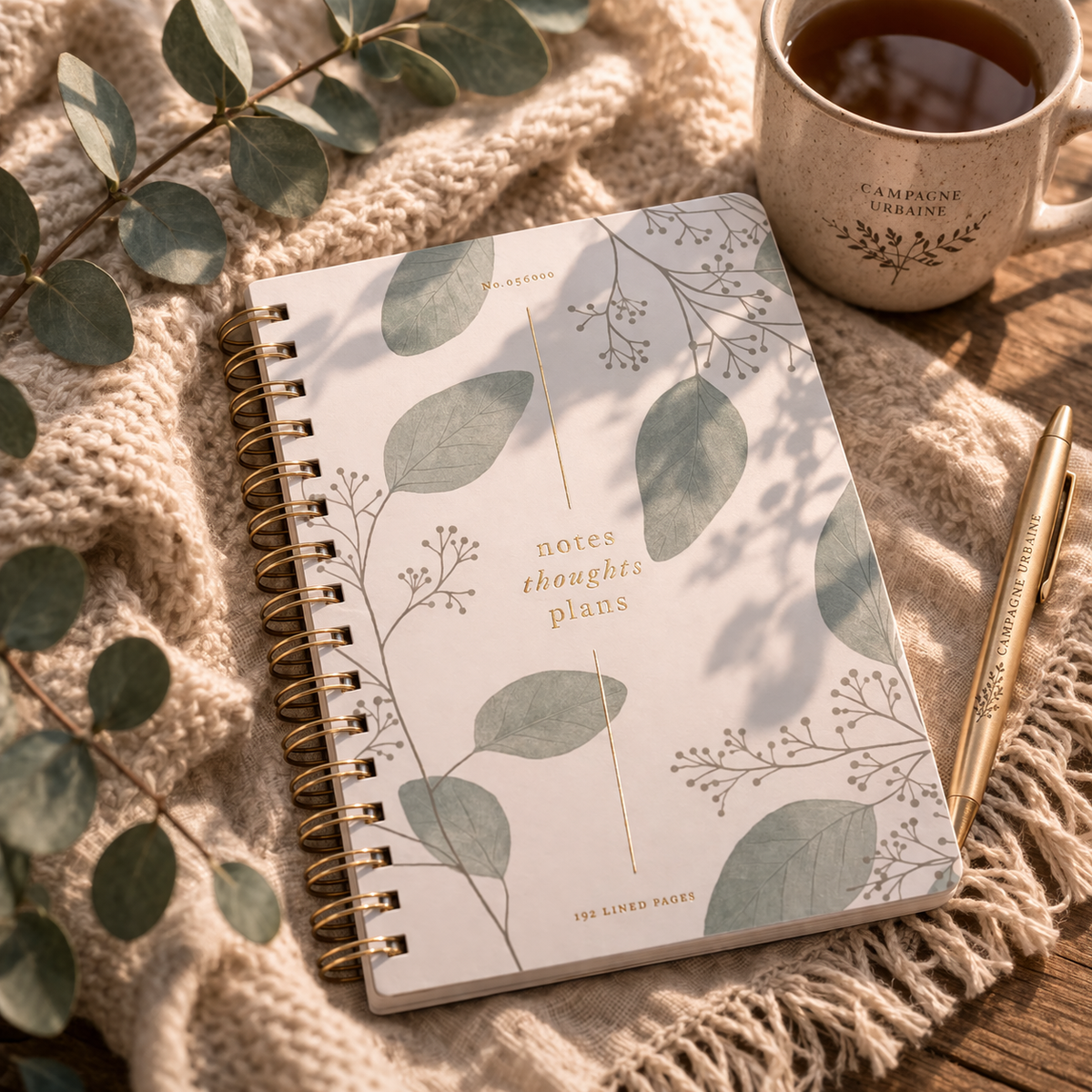 Carnet de notes à reliure spirale – Eucalyptus
