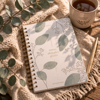 Carnet de notes à reliure spirale – Eucalyptus