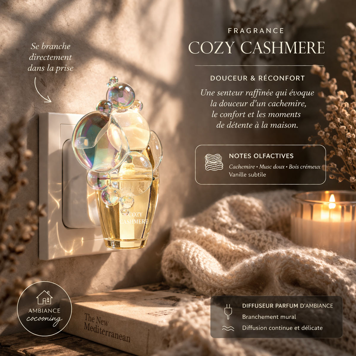 Veilleuse motif Bulles et fragrance Cozy Cashmere – Bath & Body Works