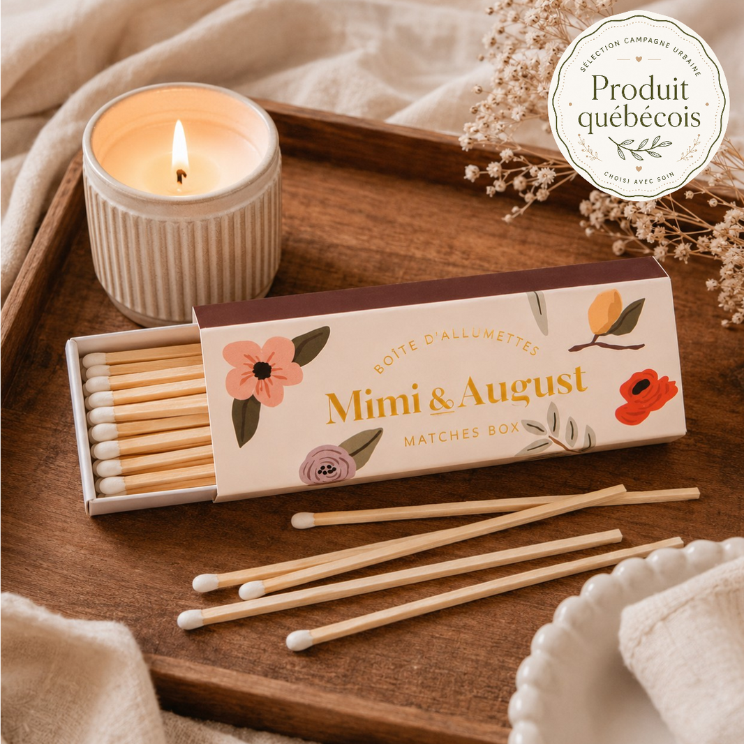 Floral Long Matchbox — The essentials, 30 sticks