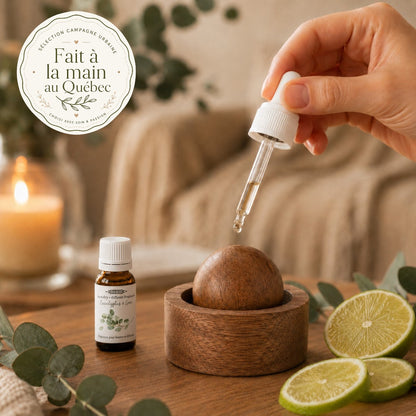 Huile parfumée maison & diffuseur en bois de noyer — Dot & Lil