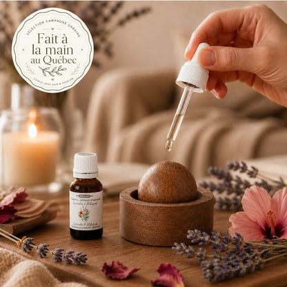 Huile parfumée maison & diffuseur en bois de noyer — Dot & Lil