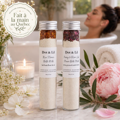 Laits de bain floraux — Dot & Lil —  2 bains par fiole
