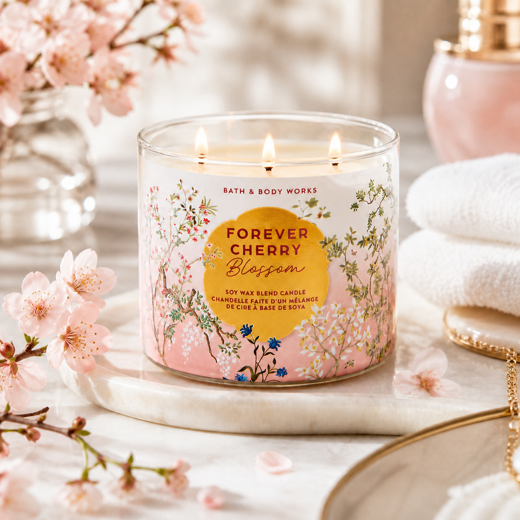 Bougie 3 mèches – Forever Cherry Blossom - Bath & Body Works