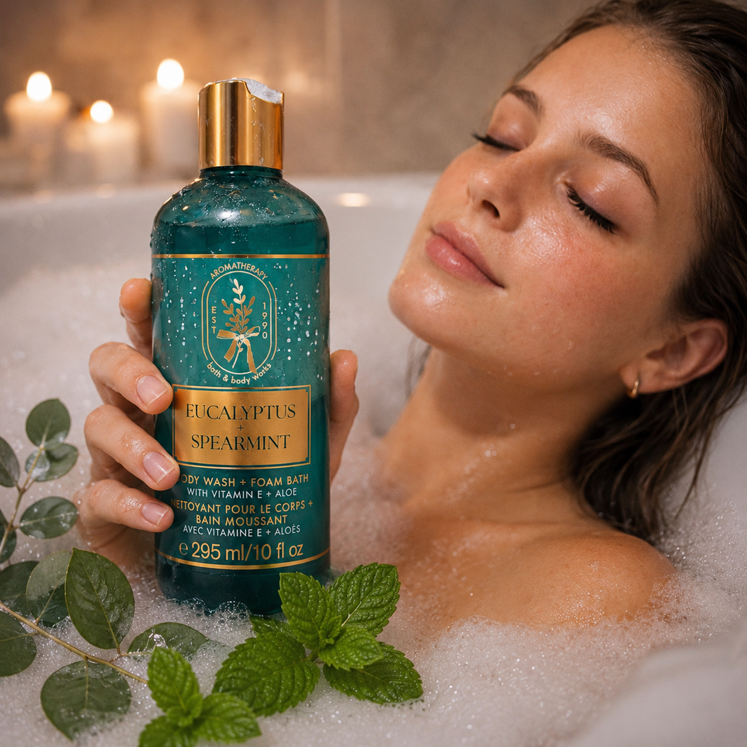 Body Wash & Foaming Bath - Vitamin E & Aloe - Eucalyptus & Spearmint - Bath & Body Works