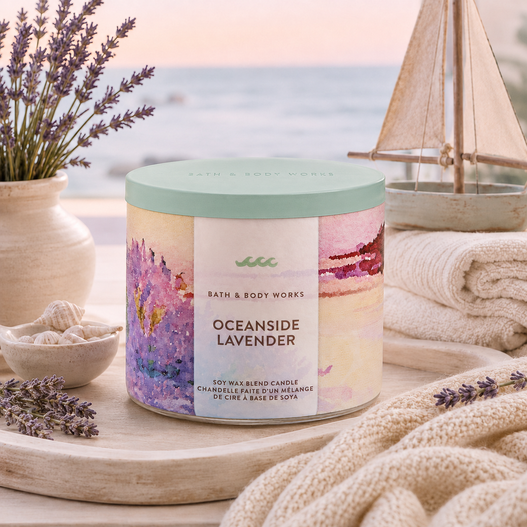 Bougie à 3 mèches - Oceanside Lavender - Bath & Body Works