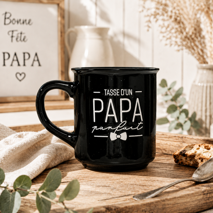Tasse noire « Tasse d’un papa parfait »