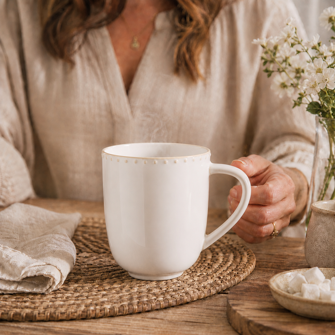 Tasse en céramique Perle Ivoire