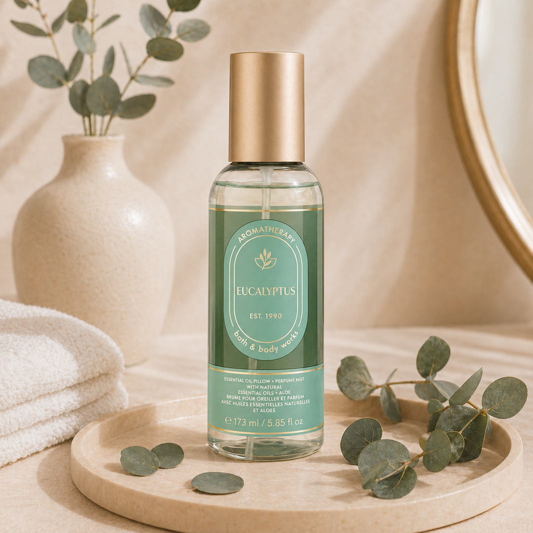 Fine Brown Eucalyptus Aromatherapy – Body and Bedding - Bath & Body Works