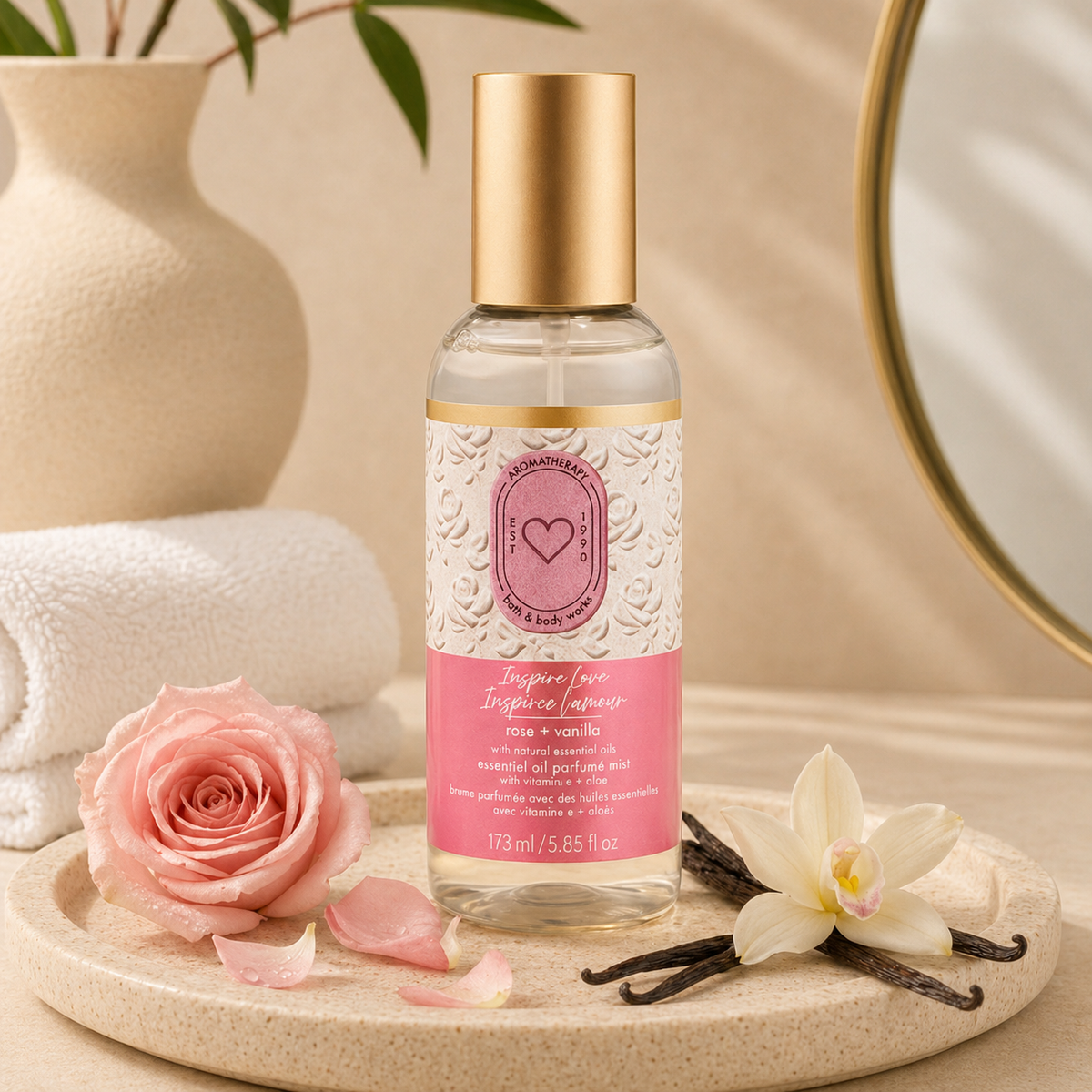 Fine bruine aromathérapie Rose & Vanille – Corps et literie - Bath & Body Works