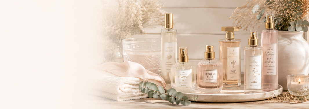 Section - Fragrances & Mists - Fragrances and mists to leave a soft and luminous touch.