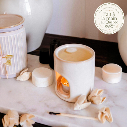 Cielo Diffuser Set — Ceramic, Scented Wax & Tealight