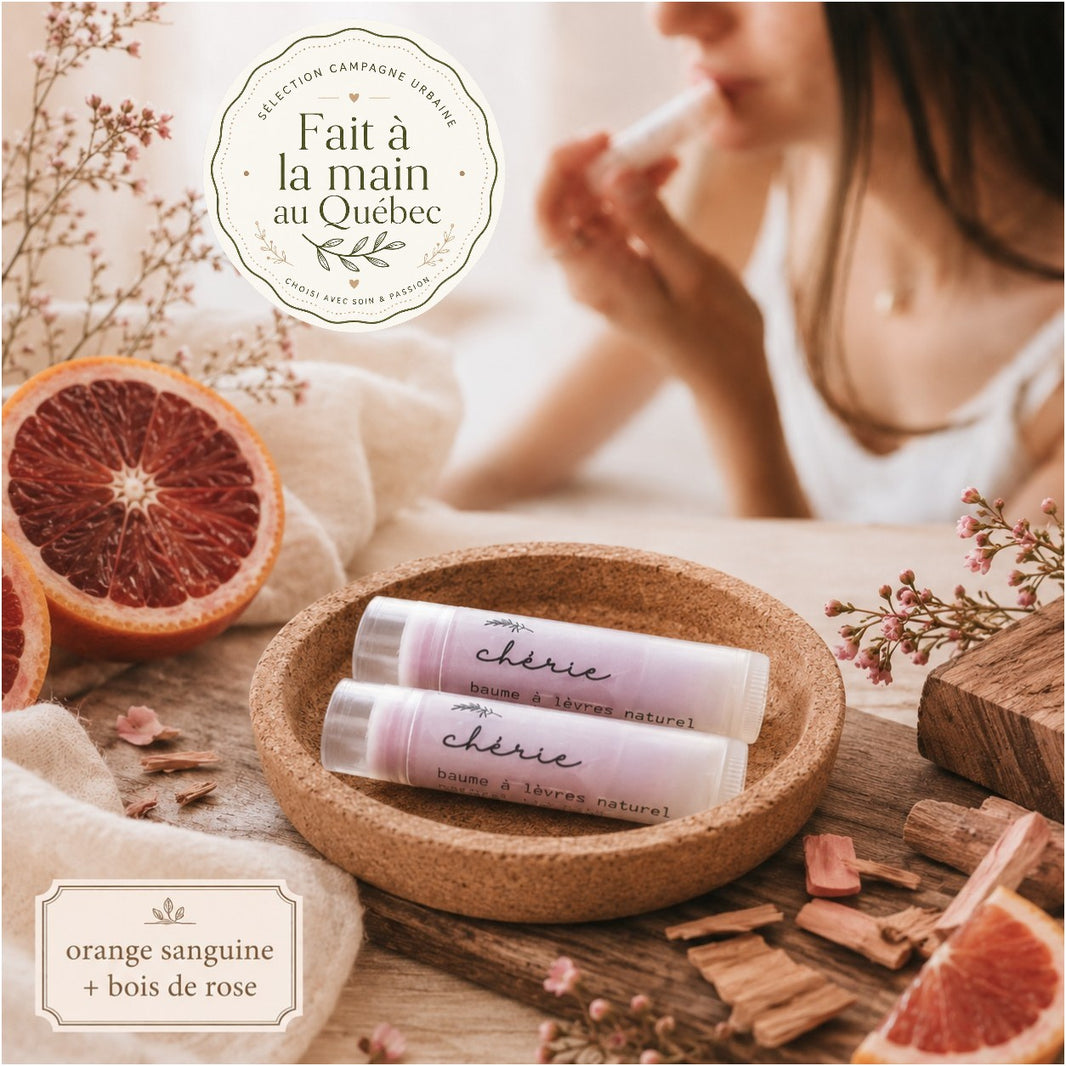 Sweet and refined lip balm - blood orange and rosewood