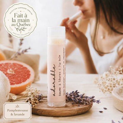 Baume à lèvres Adorable doux et raffiné - pamplemousse rose + lavande