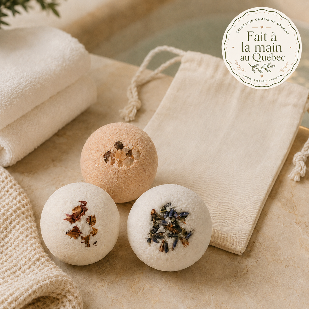 Bombe de bain naturelle artisanale aux huiles essentielles