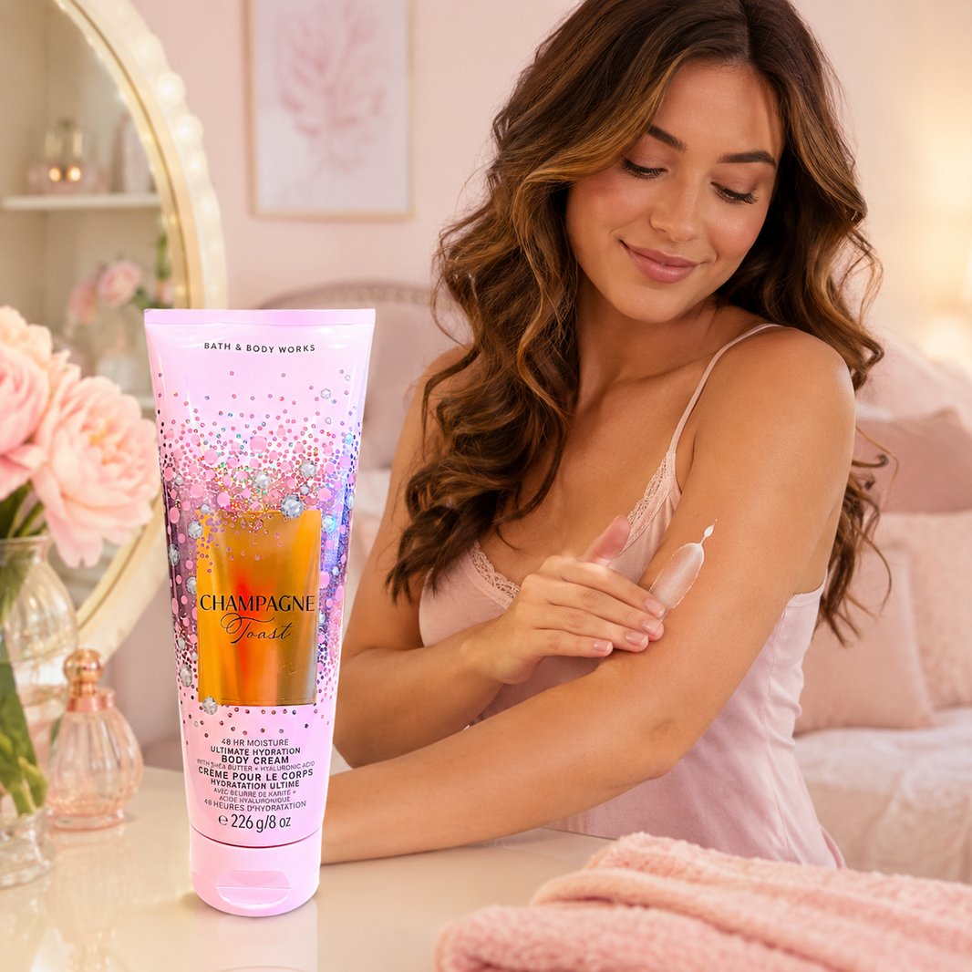Crème hydratante pour le corps beurre de Karité Champagne Toast - Bath & Body Works