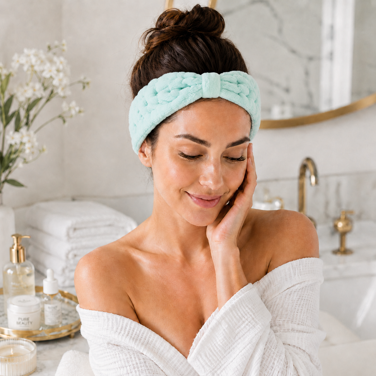 Bandeau pour soin du visage SPA – Violet