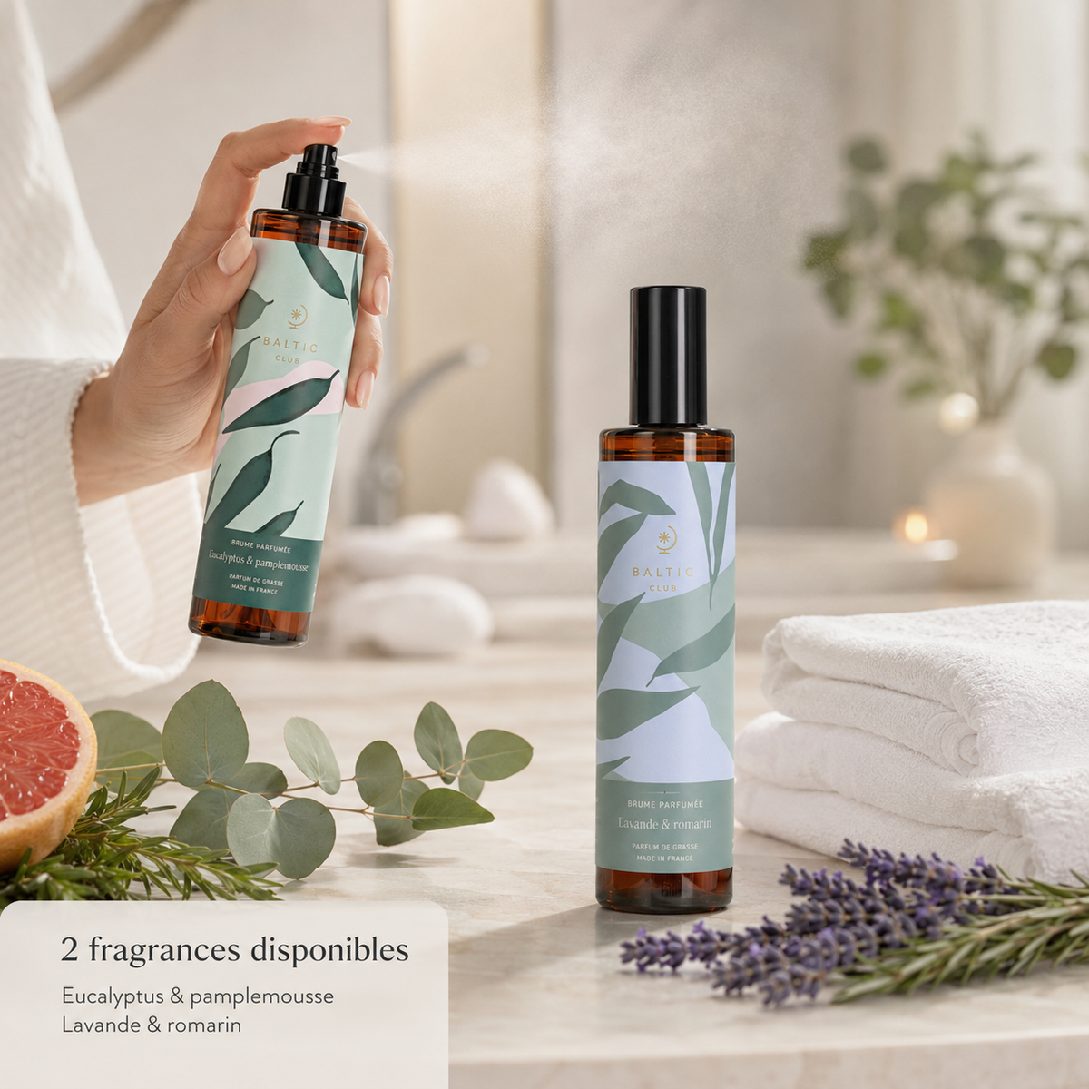 Brume d'intérieur fragrance botanique - Collection SPA - 2 fragrances