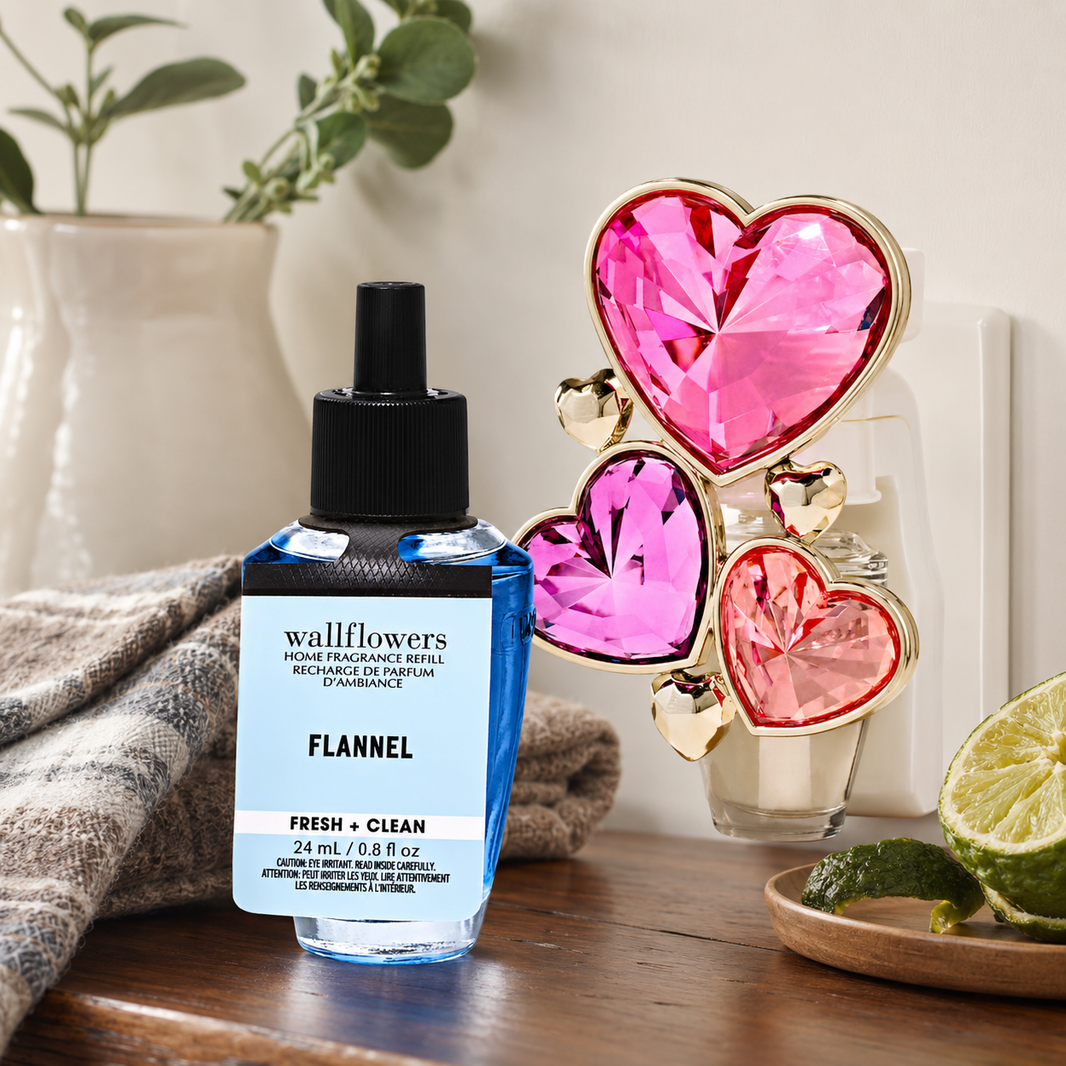Veilleuse diffuseur Cœurs et fragrance Flannel – Bath & Body Works