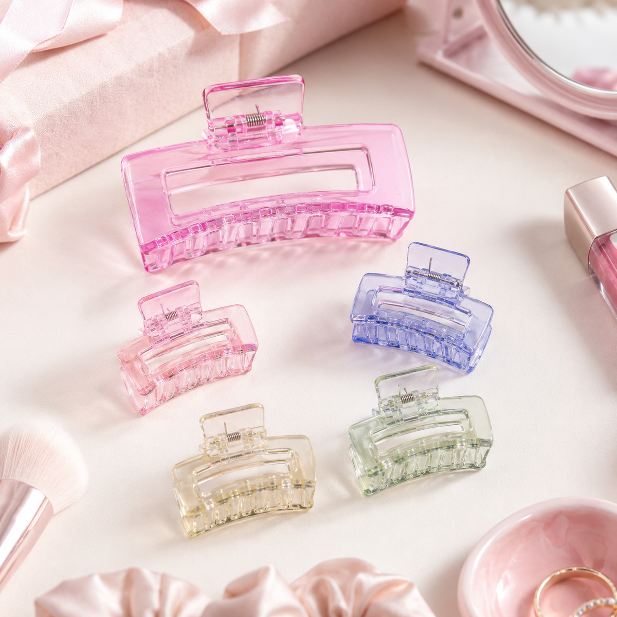 Pinces à cheveux variées – ensemble de 5