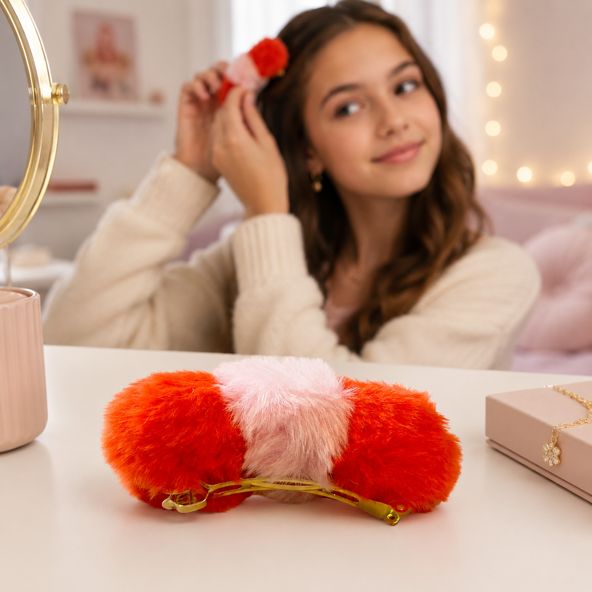 Ensemble beauté Pop Rose – Accessoires cheveux & sourcils