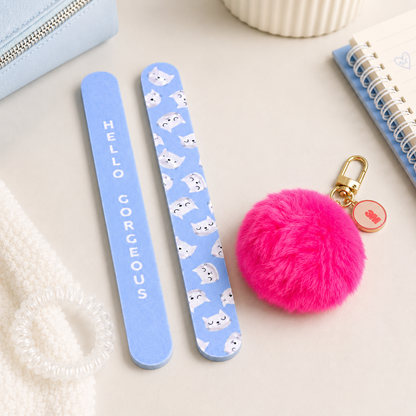 Duo Hello Gorgeous – Nail File & Pink Scrunchie