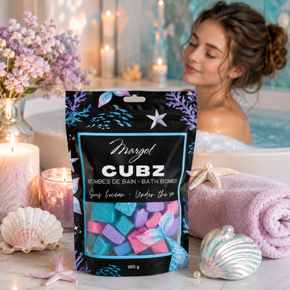 Cubes bain effervescents Océan – Colorés