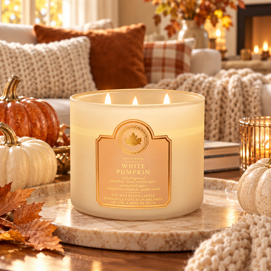 Bougie à 3 mèches - White Pumpkin - Bath & Body Works