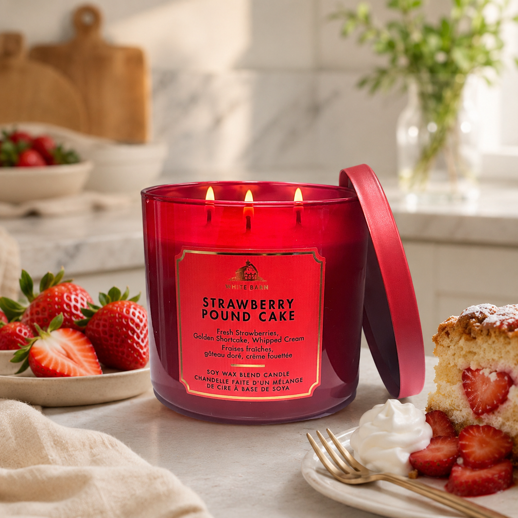 Bougie à 3 mèches - Strawberry Pound Cake - Bath & Body Works