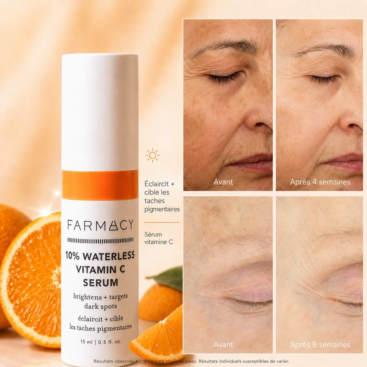 10% Vitamin C Serum - brightens and targets dark spots – Farmacy (5ml)