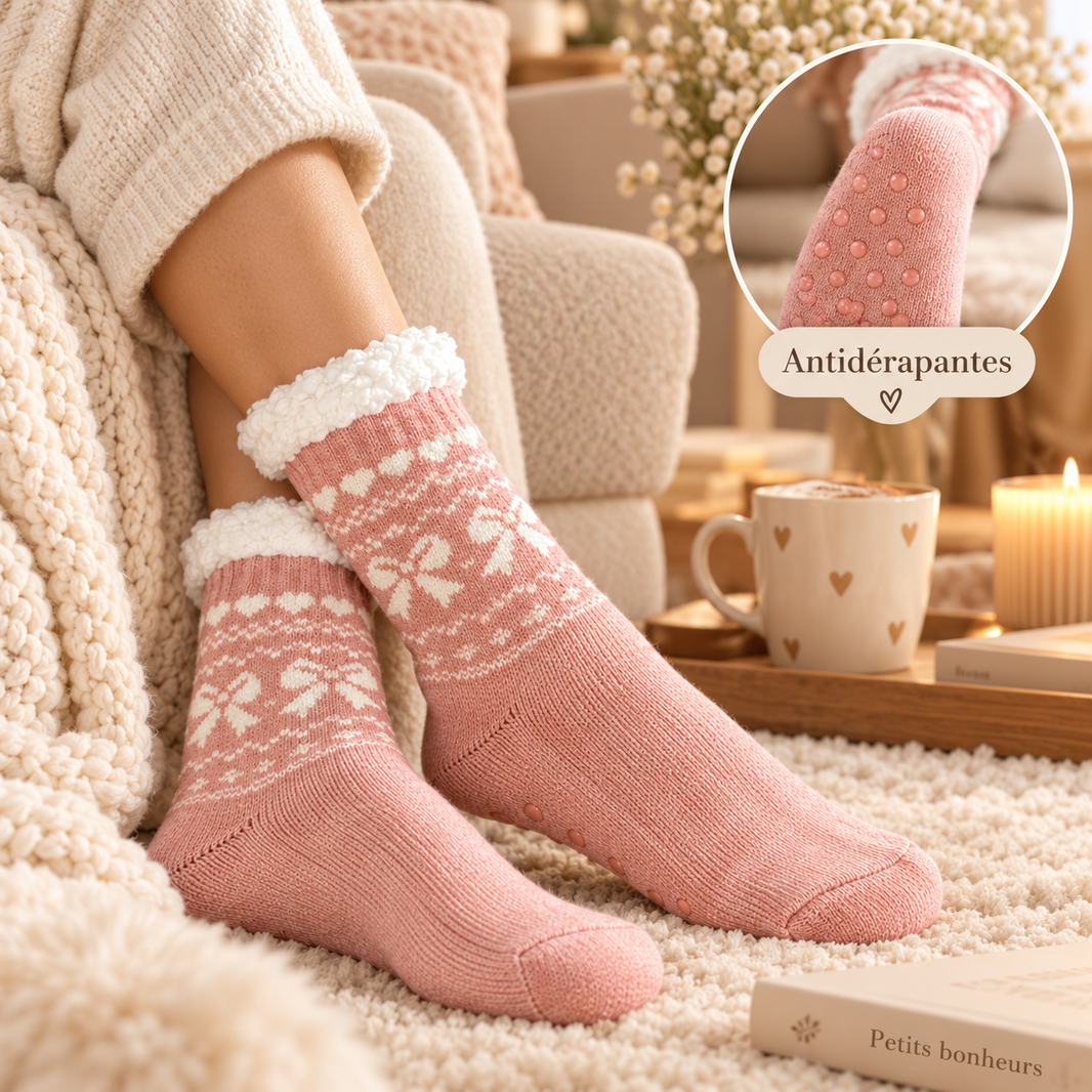 Chaussettes en sherpa Carisma – Femmes 9-11 (Rose pâle)