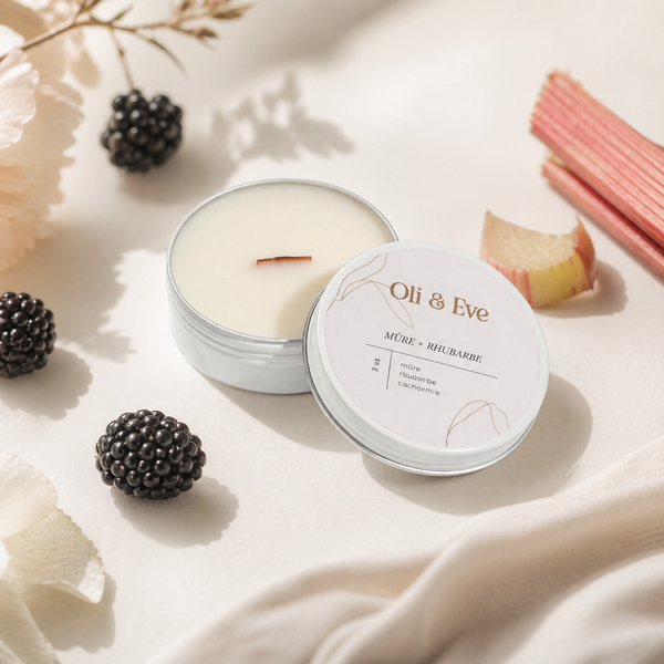 Bougie Mûre + Rhubarbe – Oli & Eve 3 oz